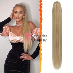 Extensie de par coada dreapta tip Mesa cu elastic de 65 cm Cod S27524613 Blond Deschis Mixt